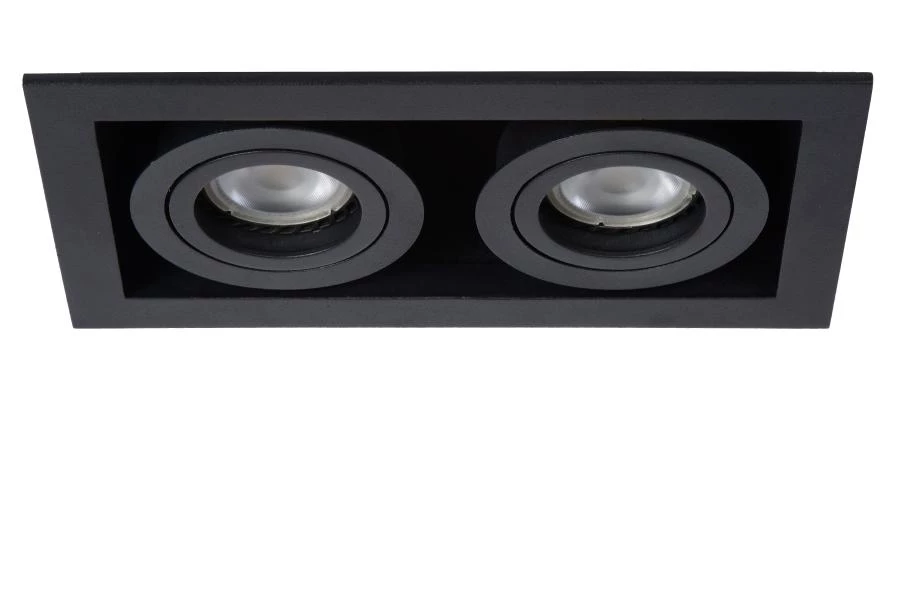 Lucide CHIMNEY - Spot encastrable - 2xGU10 - Noir - éteint